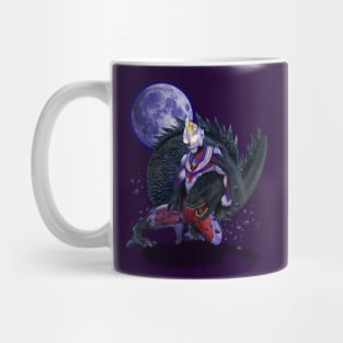 Tiga warrior vs giant monster Mug